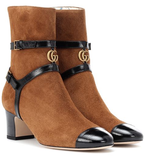 gucci monogrammed ankle boots|gucci ankle boots suede.